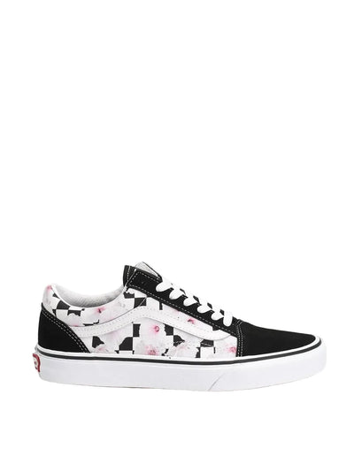 Chaussures Vans 'Old Skool' - Hibiscus Checkerboard Noir (Femme)