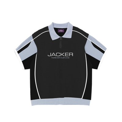 Jacker 'Ace' Knit Polo - Black