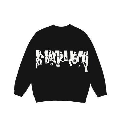 Chandail en tricot 'Mirror Maze' - Noir