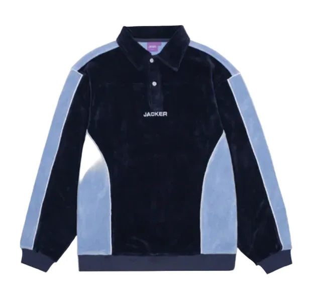 Polo en velours 'Comfy' Jacker - Bleu