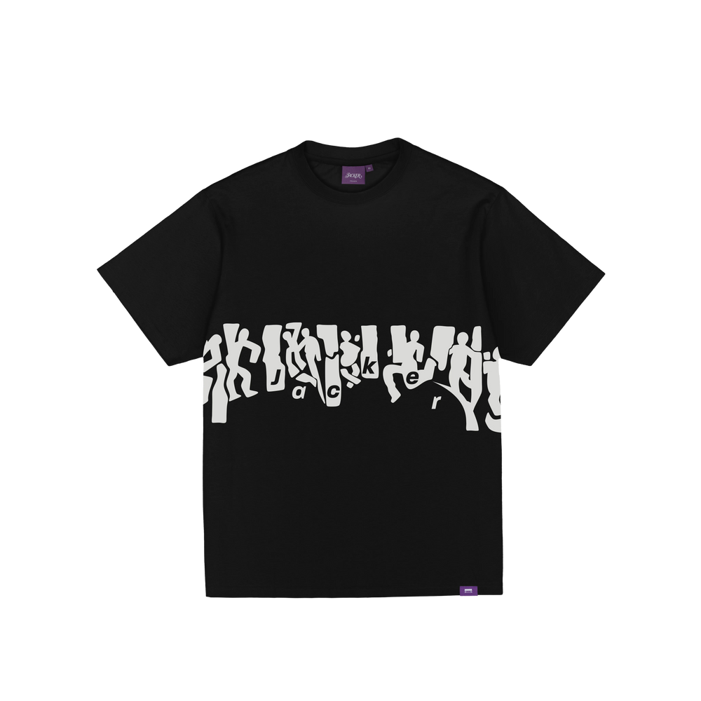 Jacker 'Mirror Maze' Garment Dyed Tee - Black