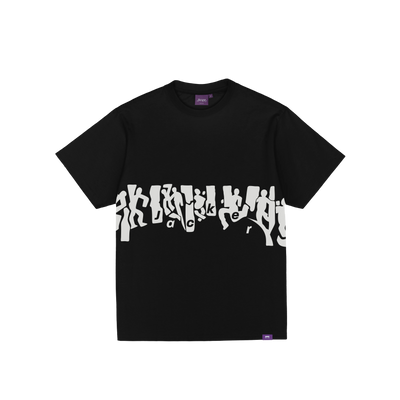 T-shirt Jacker 'Mirror Maze' teint en pièce - Noir