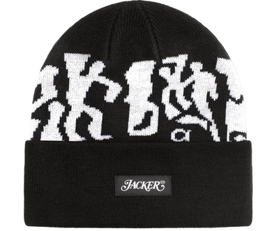 Jacker 'Mirror Maze' Beanie - Black