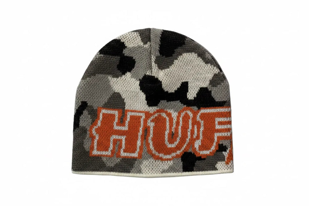 HUF 'Galaxy' Skull Beanie - Grey Camo