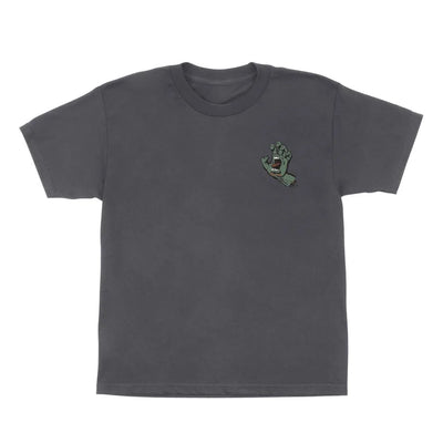 Santa Cruz 'Screaming Hand' Tee - Charcoal Moss (KIDS)