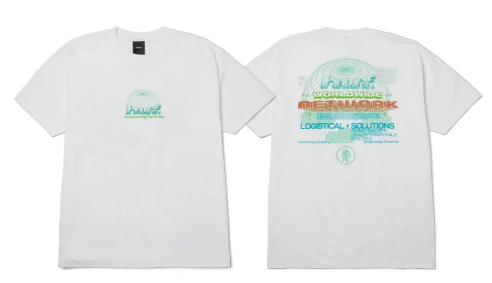 T-shirt HUF 'Worldwide Network' - Blanc