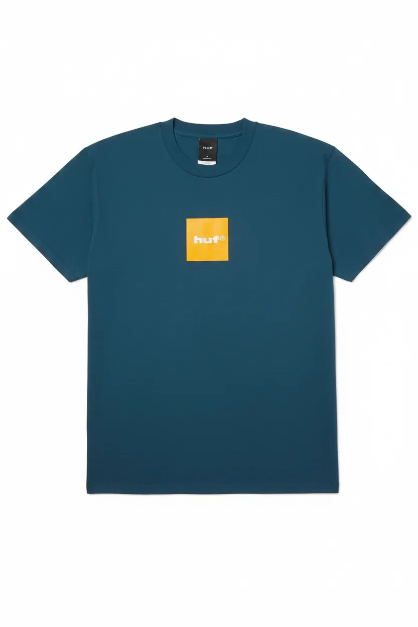 T-shirt HUF 'Box Logo' - Marine/Orange