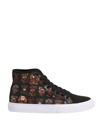 Chaussures DC Shoes x Slayer 'Manual High' - Imprimé Noir/Blanc