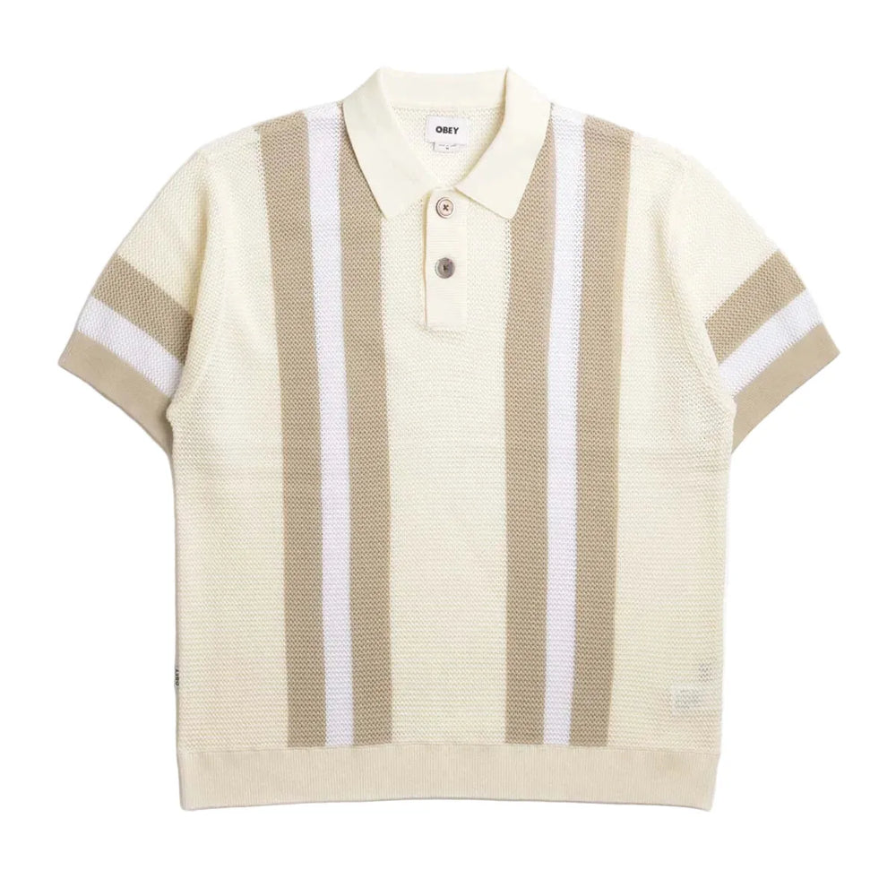Obey 'Seth' Polo Shirt - Unbleached Multi