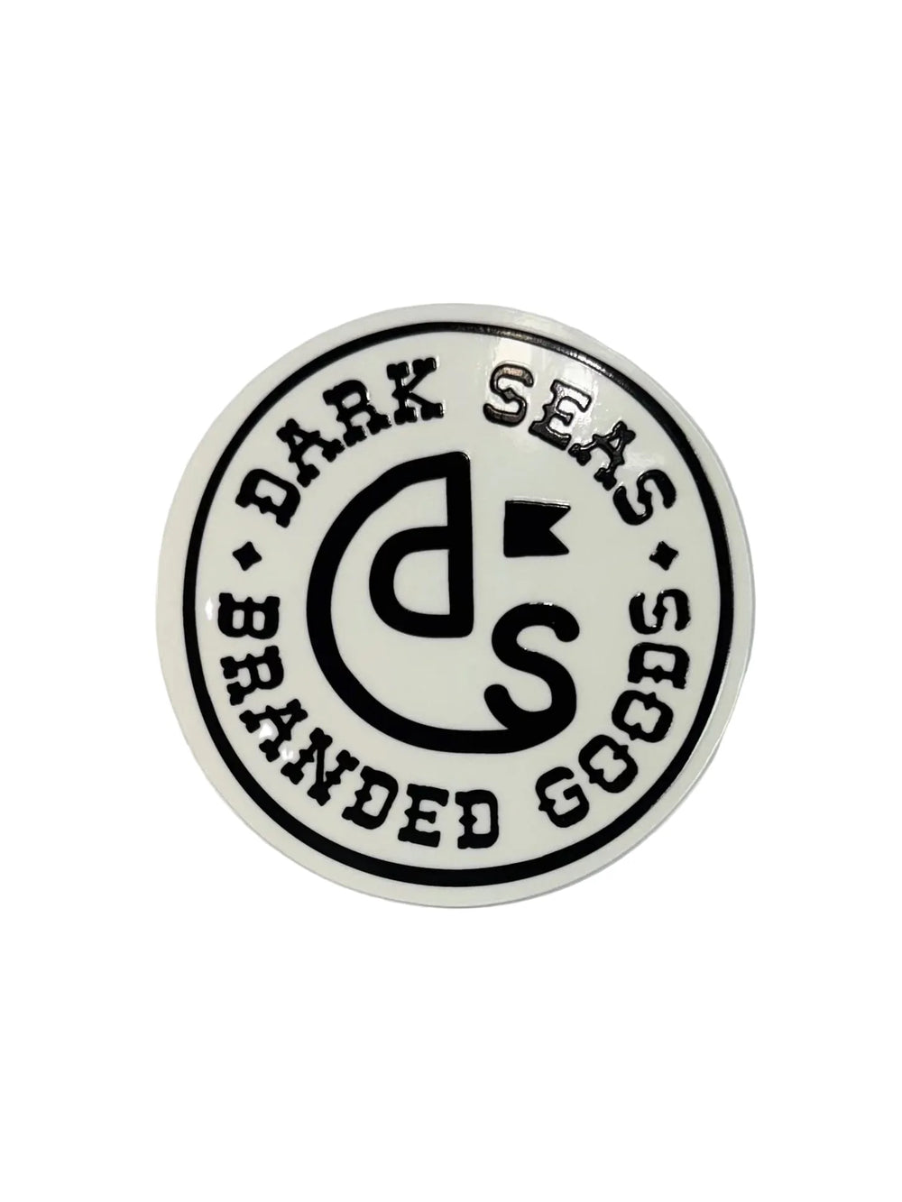 Dark Seas 'Branded Goods' Sticker - White