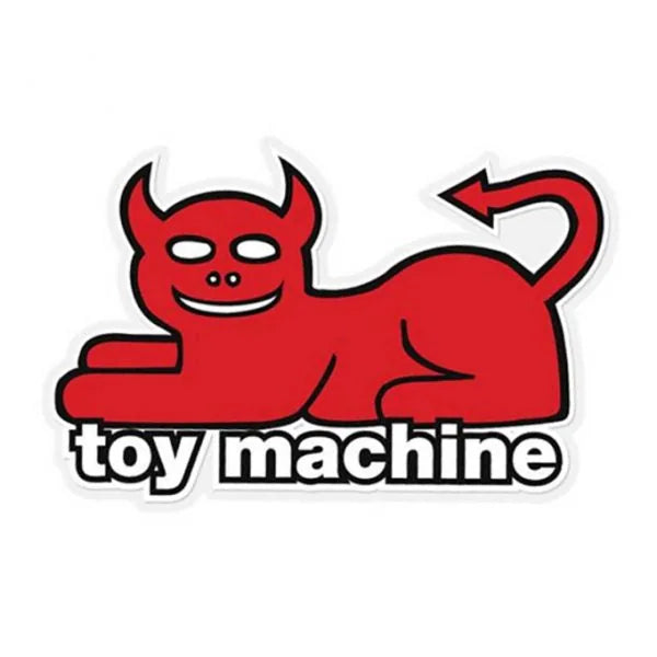 Autocollant 'Devil Cat' Toy Machine - Rouge