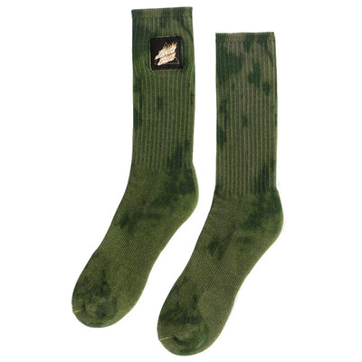 Santa Cruz Chaussettes 'Flamed Not A Dot' - Olive Wash