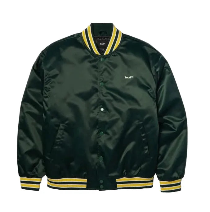 HUF 'Digital Renaissance' Baseball Jacket - Forest Green