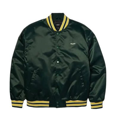 HUF 'Digital Renaissance' Baseball Jacket - Forest Green