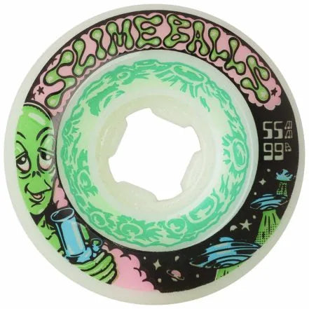 Roues Slime Balls 'Sauceurs' 99A 55MM - Blanc