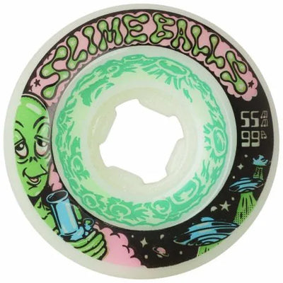 Roues Slime Balls 'Sauceurs' 99A 55MM - Blanc