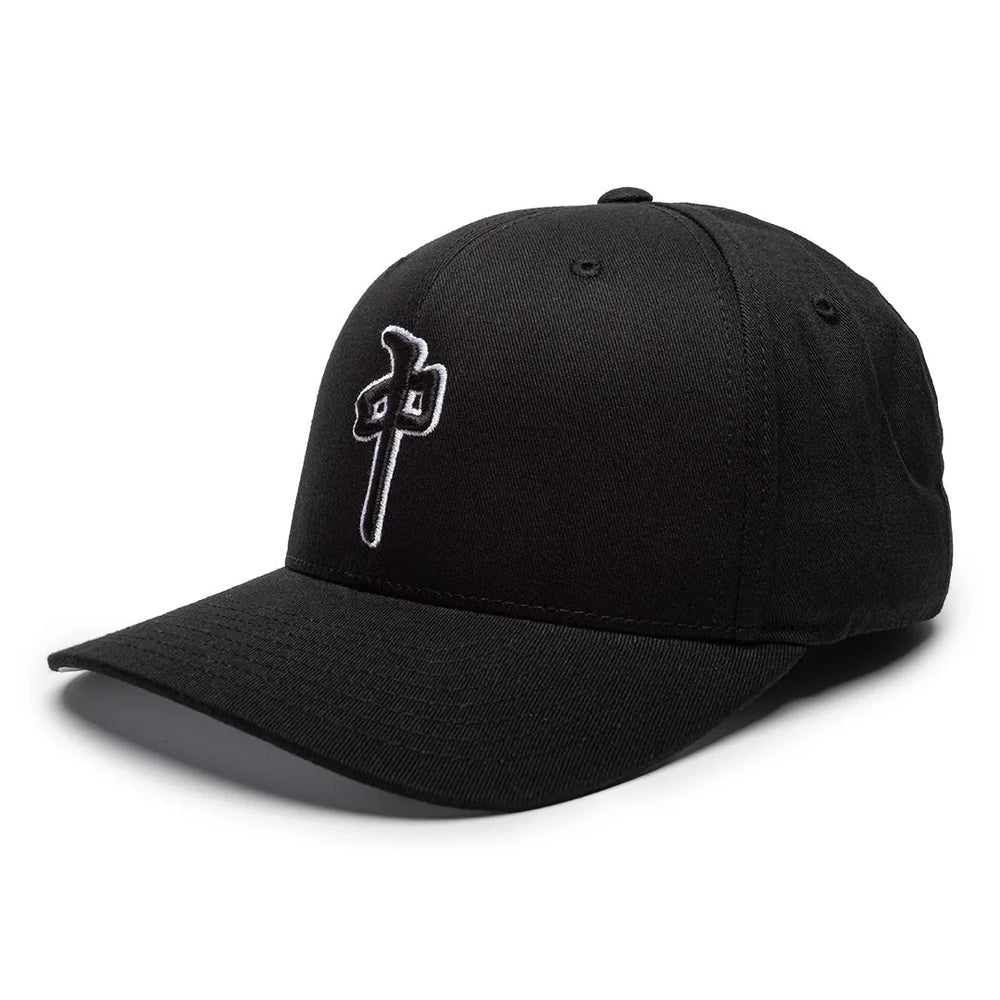 Casquette Flexfit 'OG Puffy' Dragon Rouge - Noir/Noir/Blanc