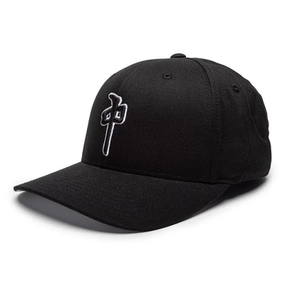 Red Dragon 'OG Puffy' Flexfit Cap - Black/Black/White
