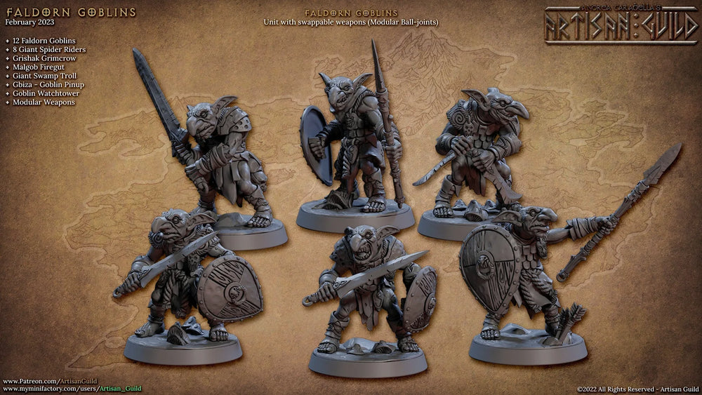 Faldorn Goblin - Artisan Guild | Monster | Fantasy | DnD | Pathfinder | Rogue | Fighter | Ranger | Orc | Swamp | Goblinoid | Greatgoblin