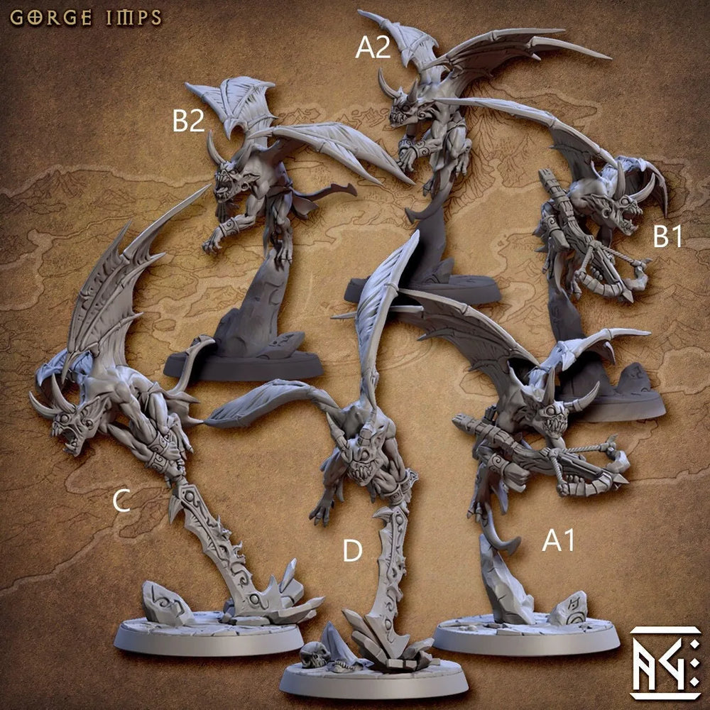 Gorge Imps - Roi Démon Spawn Artisan Guild | Monstre | Fantaisie, DnD | Diablotin | Démoniaque | Volant | Abysse, Enfer, Forge | Mêlée, Distance, Familier
