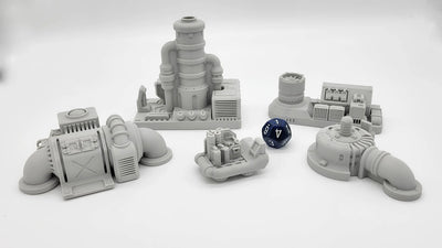 Salle des machines de science-fiction - EC3D Design, Infinity, Legion, Scifi, Cyberpunk, Starfinder, terrain ttrpg, voyageur, vaisseau spatial, astronef