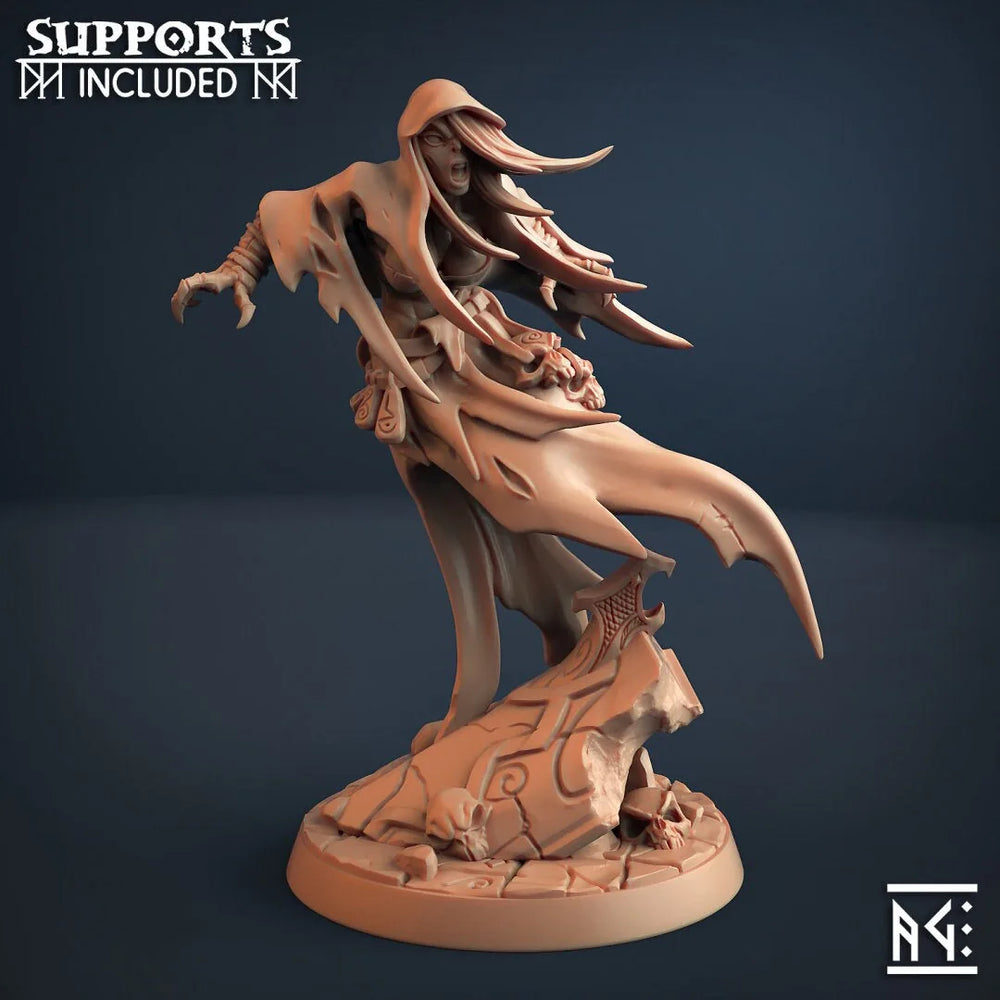 Bodil la Sorcière - Artisan Guild | DnD | Mort-vivant | Monstre | Spectre féminin | Squelette | 32mm | Pathfinder | Frostgrave | TTRPG | Jeux de guerre