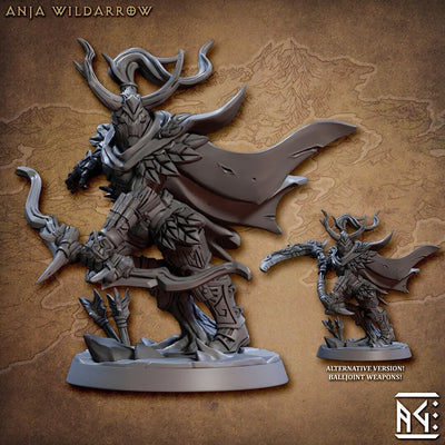 Anja Wildarrow - AG - Golem Simulacra | Figurine DnD | Warforged | Ranger | Druid | À distance | Femme | Androïde | Voleur | Pathfinder 2E