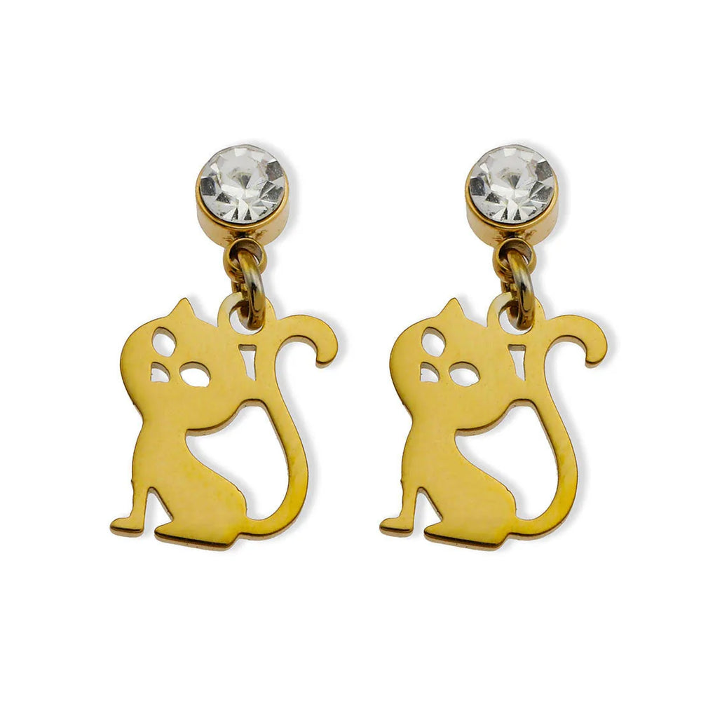 Boucles d'oreilles KITTY avec pierre de zircone (CZ)