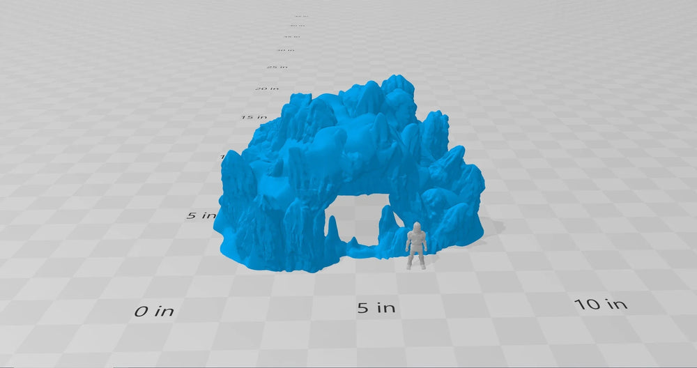 Ice Cave - Wilds of Wintertide - Heroes Hoard, DnD, Tabletop Terrain, Scatter Scenery | 32mm | Pathfinder