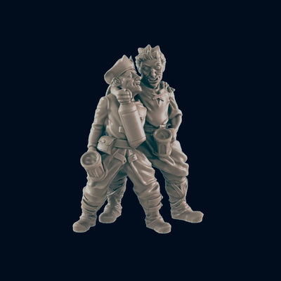 Paire d'Ivrognes - EC3D | DnD | taverne | Villageois | paysan | homme | 32mm | Pathfinder | roturier | TTRPG | Wargaming