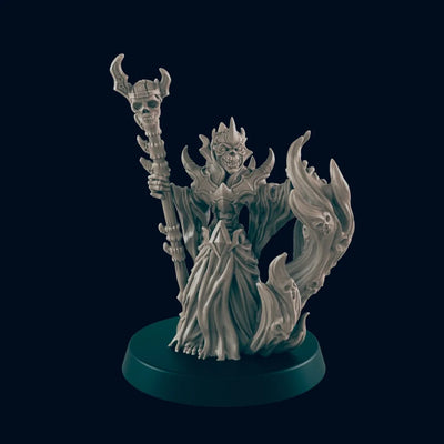 Miniature Lich 32mm - EC3D, Miniature DnD | Monstre | 5E | Mort-vivant | 28mm | Fantaisie | Démon | Nécromancien | Magie | Sorcier | Magicien
