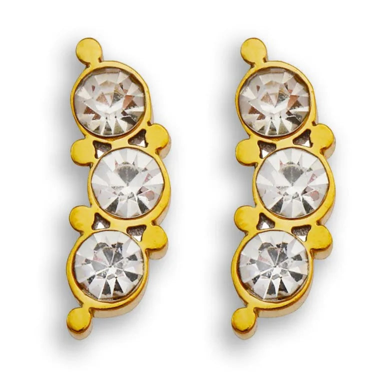 GRACE : Boucles d'oreilles Trio en Zirconia