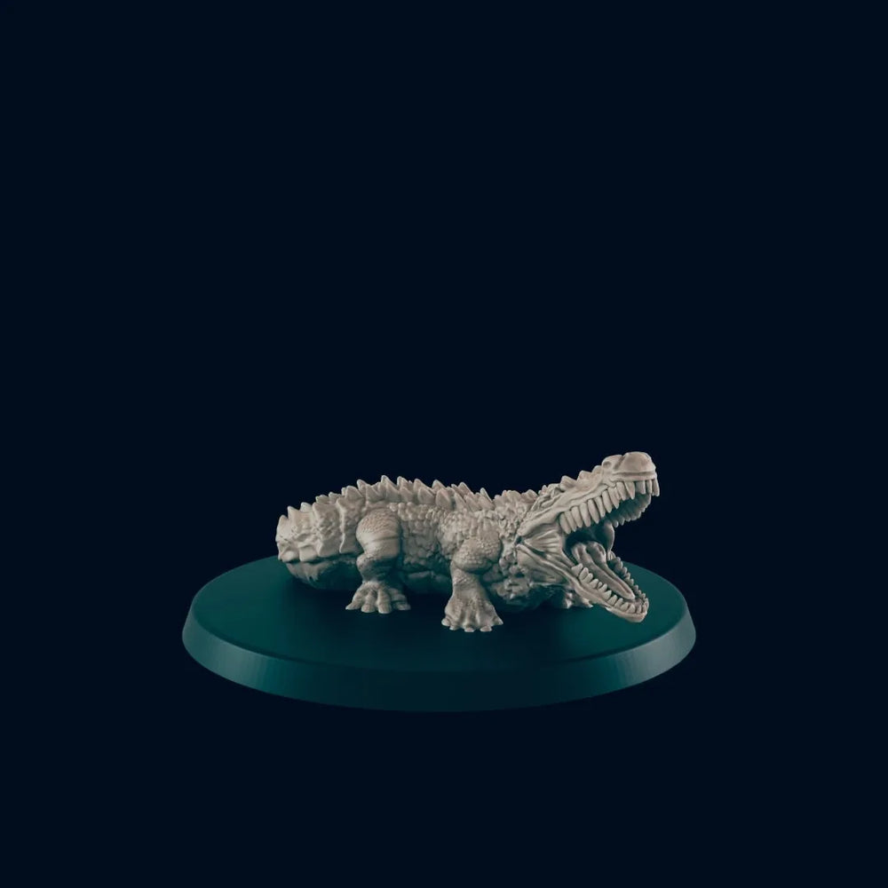 Crocodile - EC3D, DnD | Animal | Monster| 5E | Large | 32mm | Pathfinder | Fantasy | Wargaming | Frostgrave | Druid | Lizard | Alligator