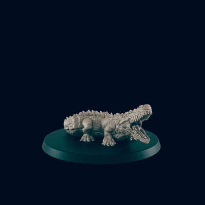Crocodile - EC3D, DnD | Animal | Monster| 5E | Large | 32mm | Pathfinder | Fantasy | Wargaming | Frostgrave | Druid | Lizard | Alligator
