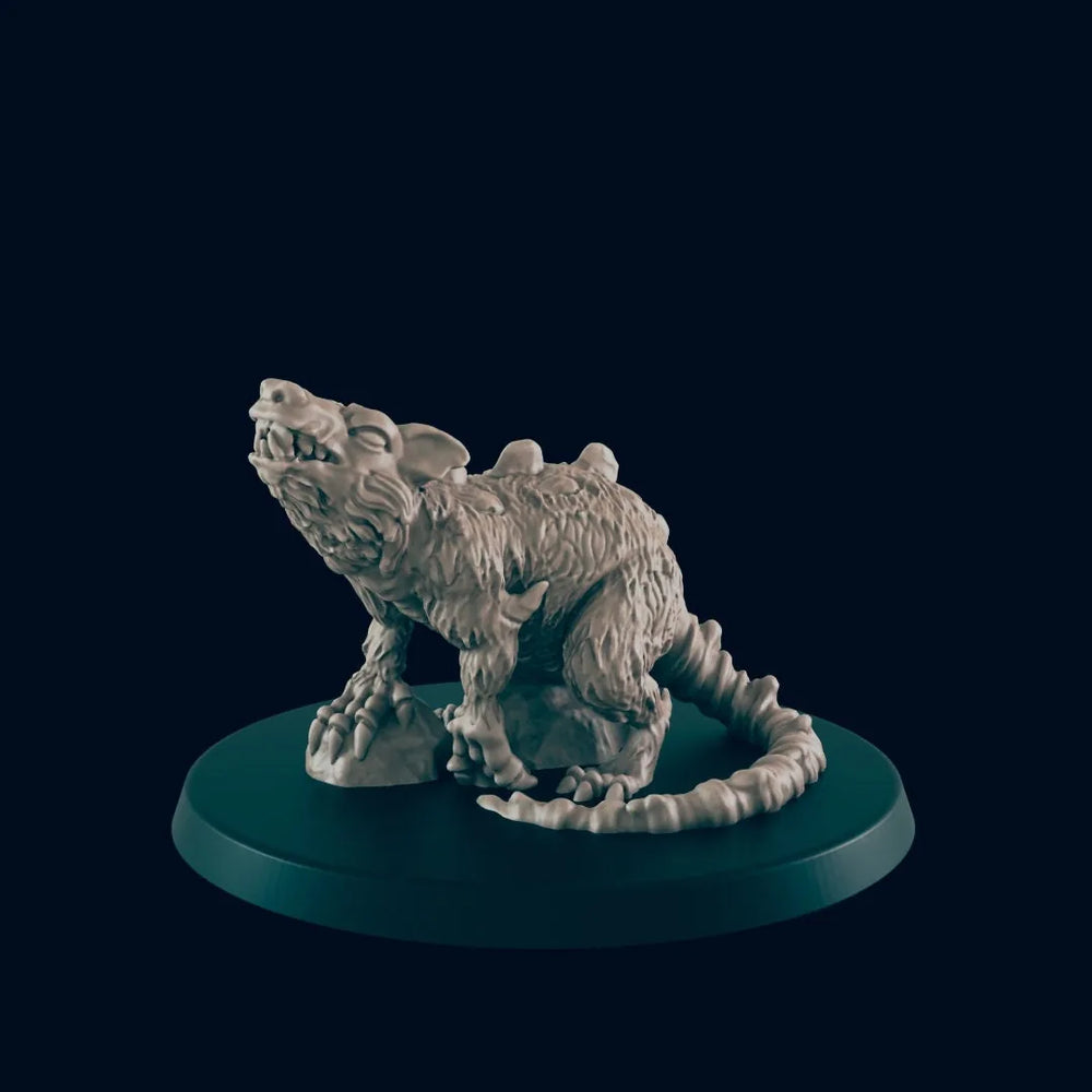 Rat Géant - EC3D, Miniature DnD | Animal | Monstre | 5E | Grand | Caverne | Fantaisie | Souterrain | Forme de Druide | 28mm | Sous-Terre