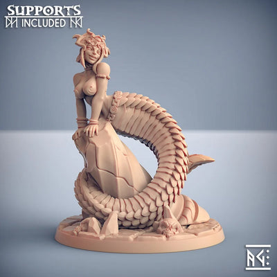 Princess Kseerix - Artisan Guild Maneater Nagarots | Monster | Fantasy | DnD | Pinup | Large | Yuan-Ti, Snakefolk, Nagaji, Naga