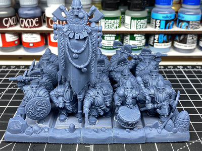 Ensemble de Huscarls Nains - Miniature des Highlands | DnD | Nain | unité de mêlée | guerrier | 32mm | Pathfinder | TTRPG | Wargaming | Fantaisie | Frostgrave