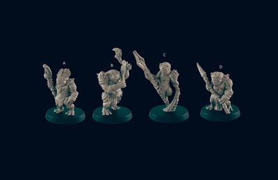 Bullywug - EC3D, DnD | Frog | Monster| Swamp | Shaman | Fighter | 32mm | Pathfinder | Fantasy | Wargaming | Frostgrave
