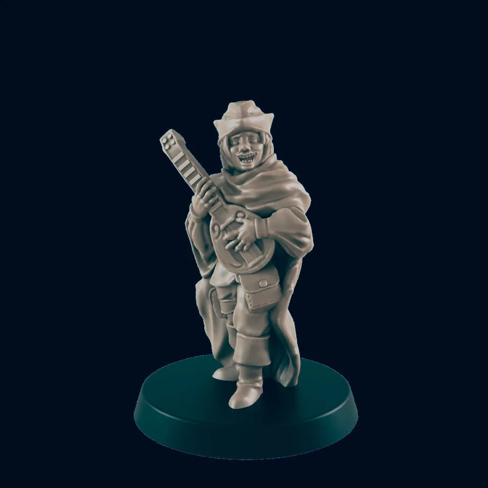 Barde Humain - EC3D | DnD | Figurines de villageois | musicien | PJ/PNJ | 32mm | Pathfinder | musique | TTRPG | Wargaming | Frostgrave