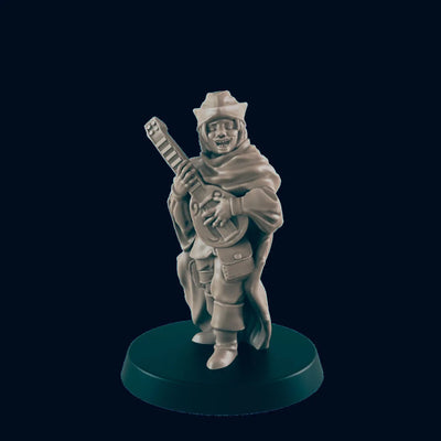 Barde Humain - EC3D | DnD | Figurines de villageois | musicien | PJ/PNJ | 32mm | Pathfinder | musique | TTRPG | Wargaming | Frostgrave