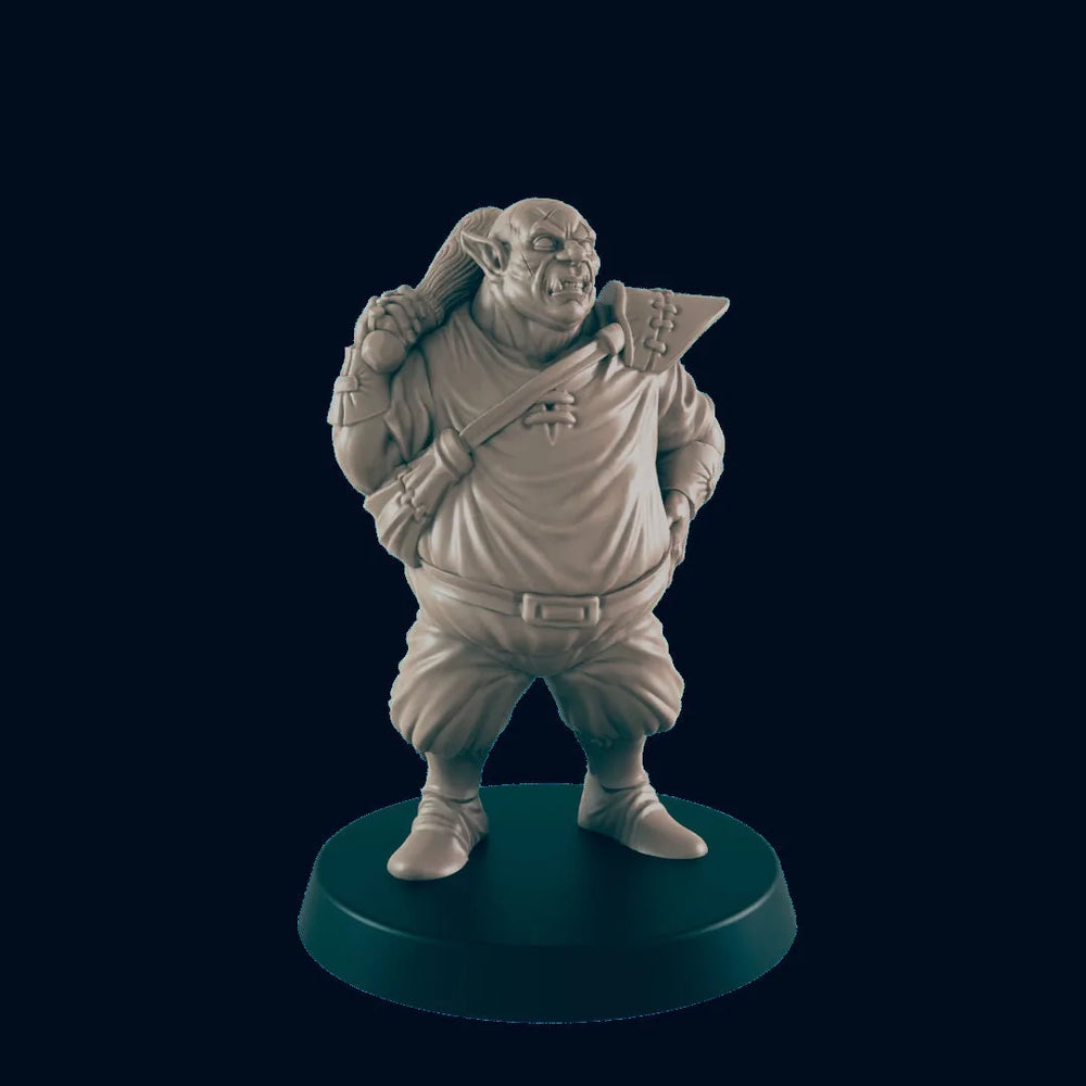 Garde du corps Orc Mâle - EC3D | DnD | Miniatures de villageois | barman | PJ/PNJ | 32mm | Pathfinder | roturier | TTRPG | Wargaming | Frostgrave