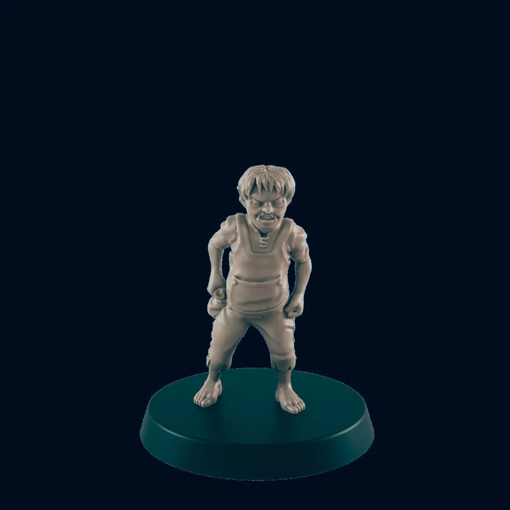 Half Orc Kid Bully - EC3D | DnD | Orc | Villager minis | child | 32mm | Pathfinder | commoner | TTRPG | Wargaming