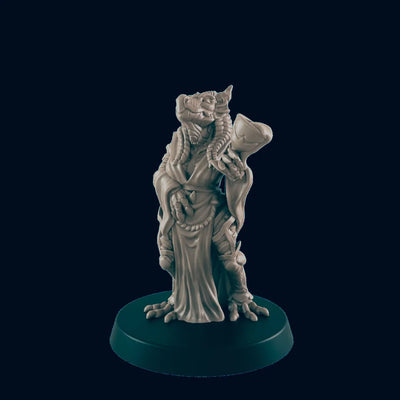 Dragonborn Female Noble - EC3D | DnD | Dragonborn | Villager minis | Commoner | 32mm | Pathfinder | Frostgrave | TTRPG | Wargaming