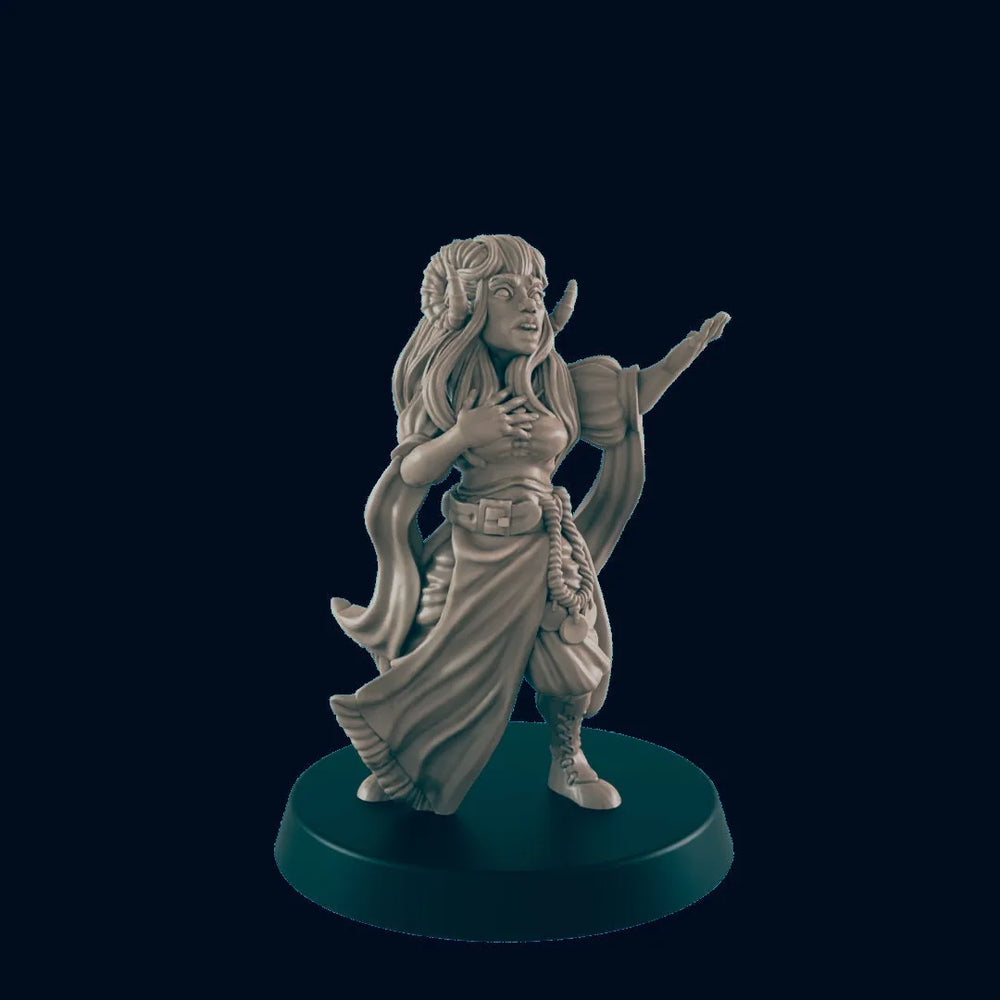 Chanteuse Démonesse - EC3D | DnD | Démon | Tieffelin | Villageoise | Roturière | 32mm | Pathfinder | Frostgrave | TTRPG | Jeux de guerre