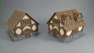 Chalet Tudor - Heroes Hoard | DnD | Terrain de table | Médiéval | Décoration éparpillée | 32mm | Pathfinder | TTRPG | Jeux de guerre