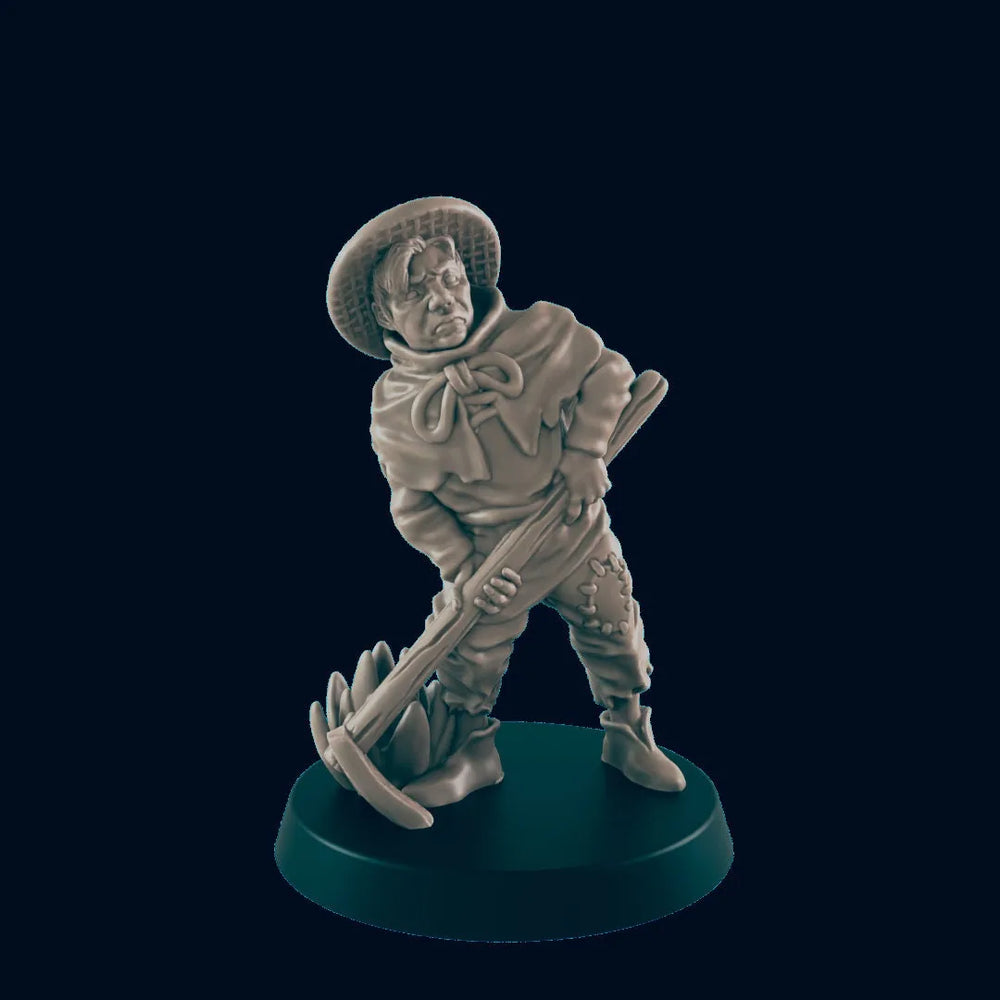Fermier Humain - EC3D | DnD | Ferme | Villageois | paysan | masculin | 32mm | Pathfinder | roturier | TTRPG | Wargaming