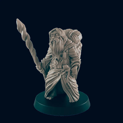 Vieil Homme Voyageur - EC3D | DnD | Homme | Villageois | Druide | Âgé | Garde | 32mm | Pathfinder | Paysan | TTRPG | Wargaming |
