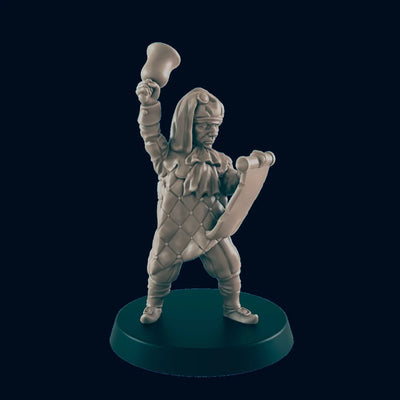 Crieur humain masculin - EC3D | DnD | Homme | Villageois | Crieur de ville | Paysan | 32mm | Pathfinder | roturier | TTRPG | Jeux de guerre |