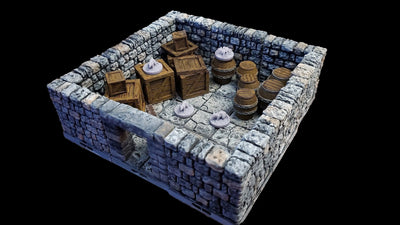 Kit de décor de donjon - La réserve - Ensembles complets de figurines et de tuiles! Fat Dragon Games | TTRPG | Donjons et Dragons, D&D, Pathfinder