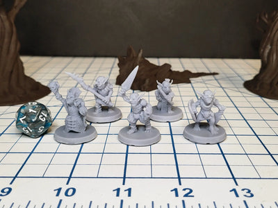 Ensemble Gobelin - EC3D | DnD | Gobelin | Monstre | Archer | 32mm | Pathfinder | Fantaisie | Chaman | Wargaming | Frostgrave | Mini Ensemble | Set
